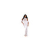 Robe bodystocking en résille et dentelle blanche 